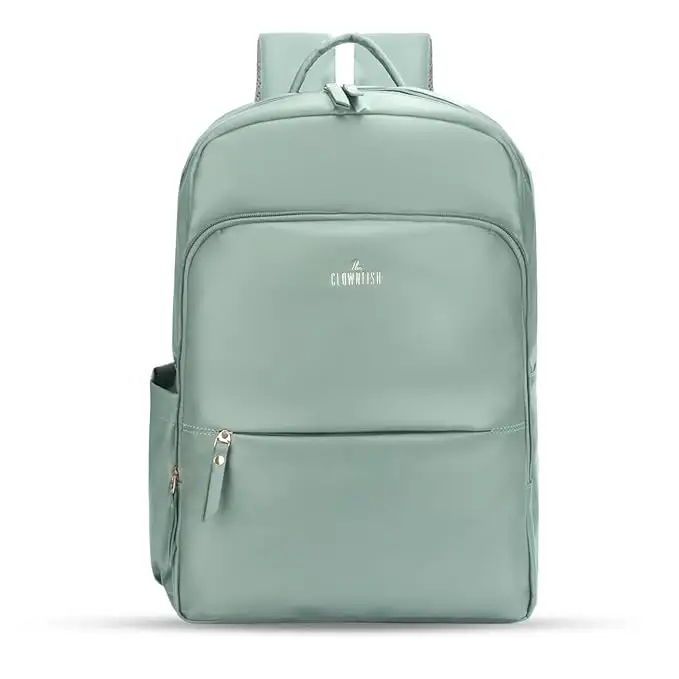 THE CLOWNFISH Women's Laptop Backpack | Vegan Leather Laptop Bag for Office, College, Travel | Fits 15.6 Inch Laptop | Elegance Collection