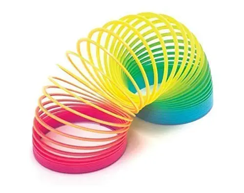 Shivsoft Kid Magic Spring Rainbow Bouncy Expandable Slinky Magic Toys (Multicolor) - Pack of 2