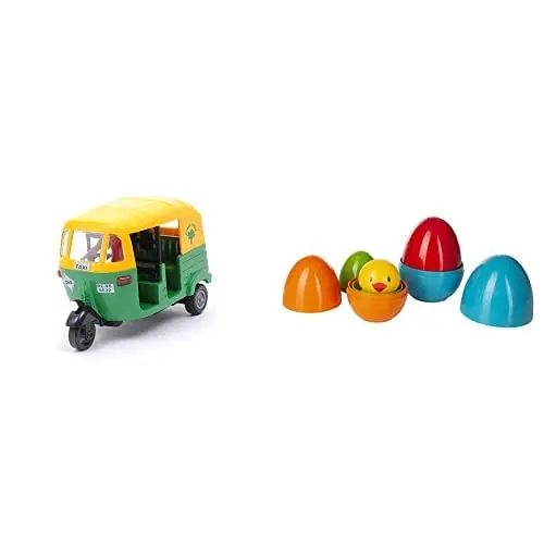 Centy Toys Plastic Pull Back Auto Rickshaw, Number Of Pieces: 1, Multicolour, 36 Months