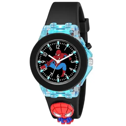 TIME OCTUS Kids Analouge Multi-Color Light Cute 3D Cartoon Character Boys and Girls Watch (Multicolour Dial & Colored Strap)